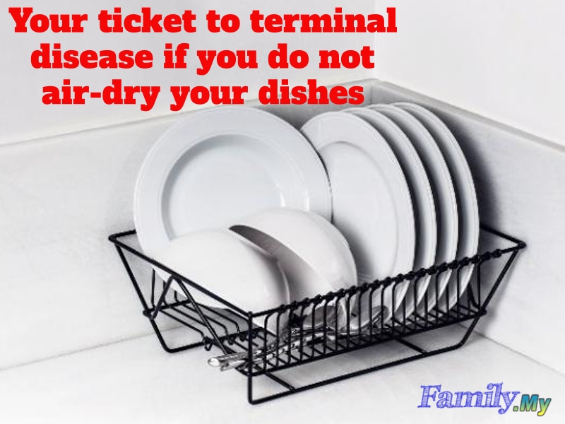 Your ticket to terminal disease if you do not air-dry your dishes